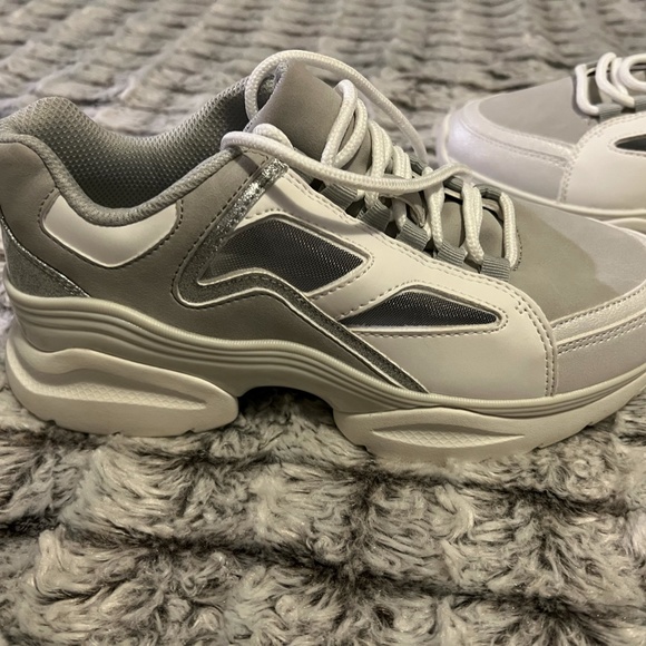 NWT White and Grey Zara Sneakers - Picture 10 of 16